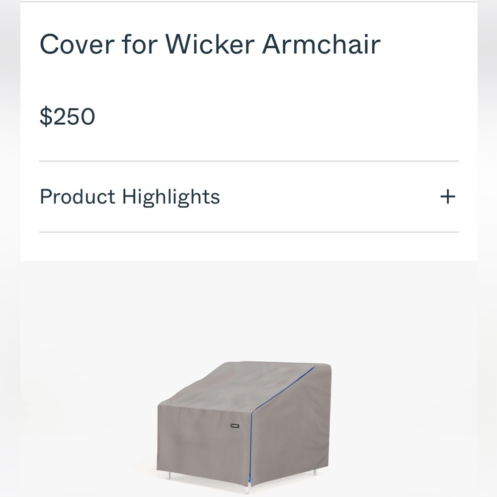 NEW Outer Cover Only for outdoor armchair